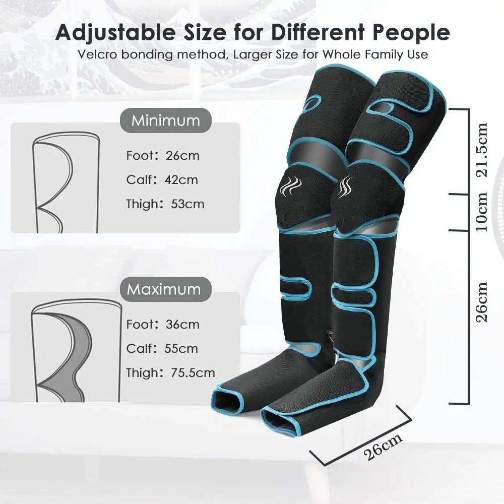 360° Foot and Leg Air Pressure Massager – Enhances Blood Circulation, Relieves Muscle Tension, and Supports Lymphatic Drainage